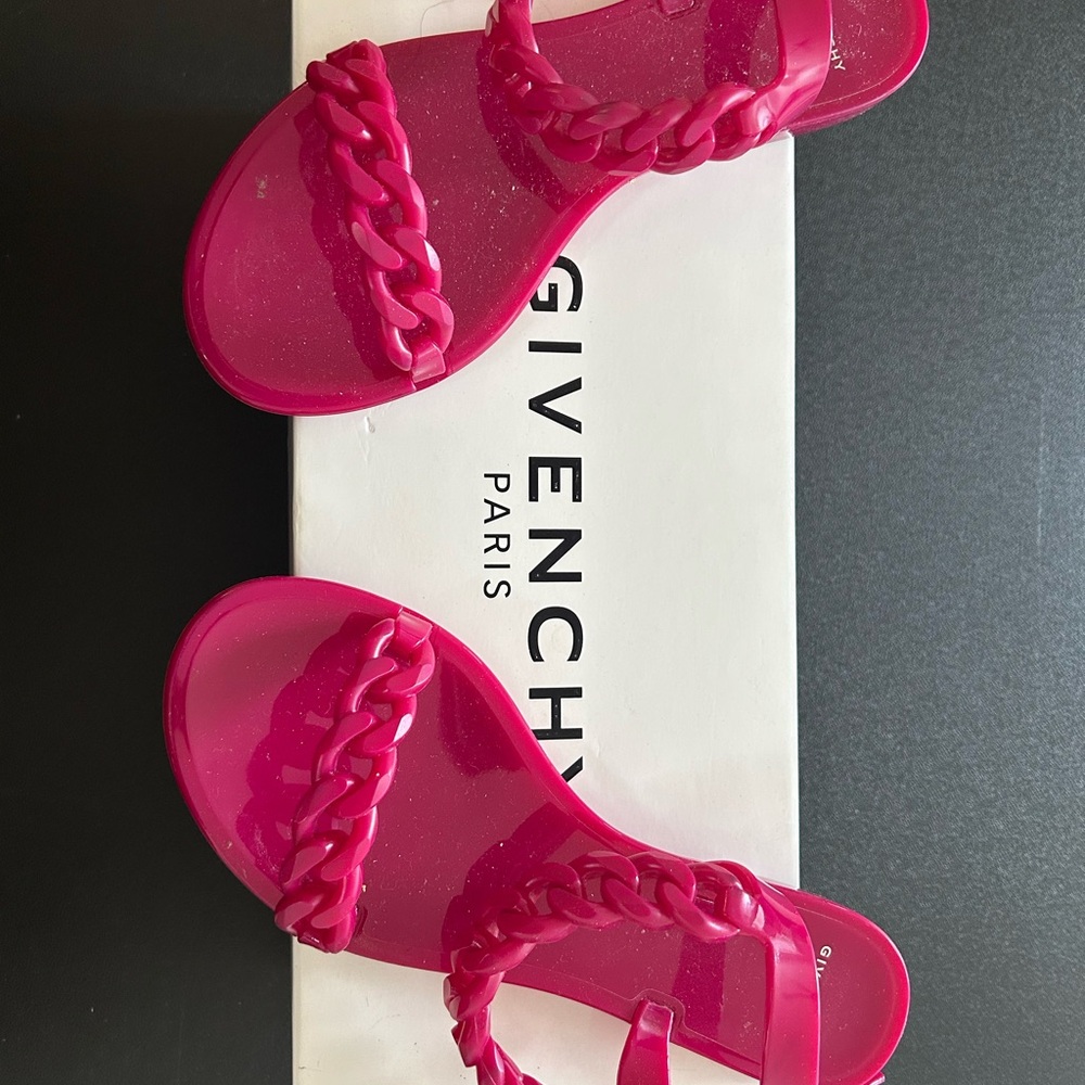 Givenchy Fuchsia Jelly Plate Sandals